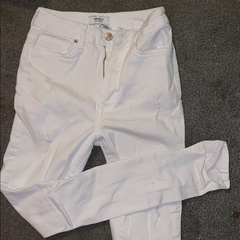Forever21 White High Pants